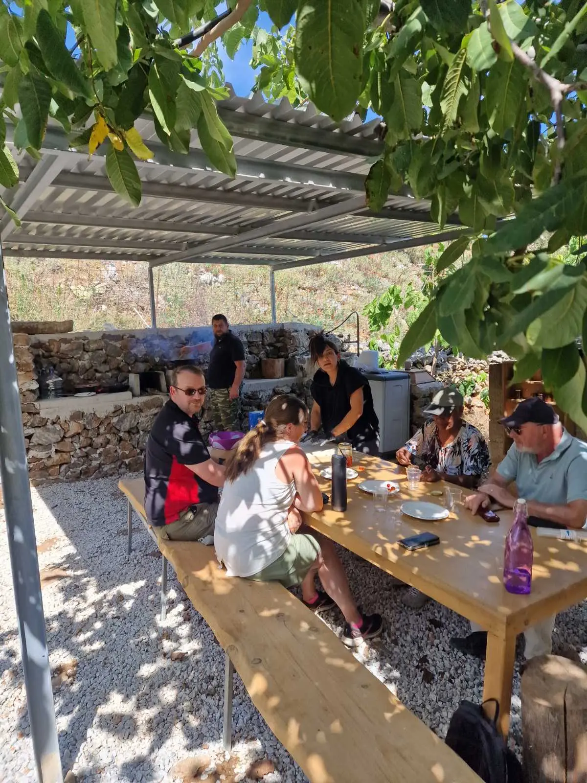Lets be a team! In Arevitis Farm! After the tour we eat together Cretan 