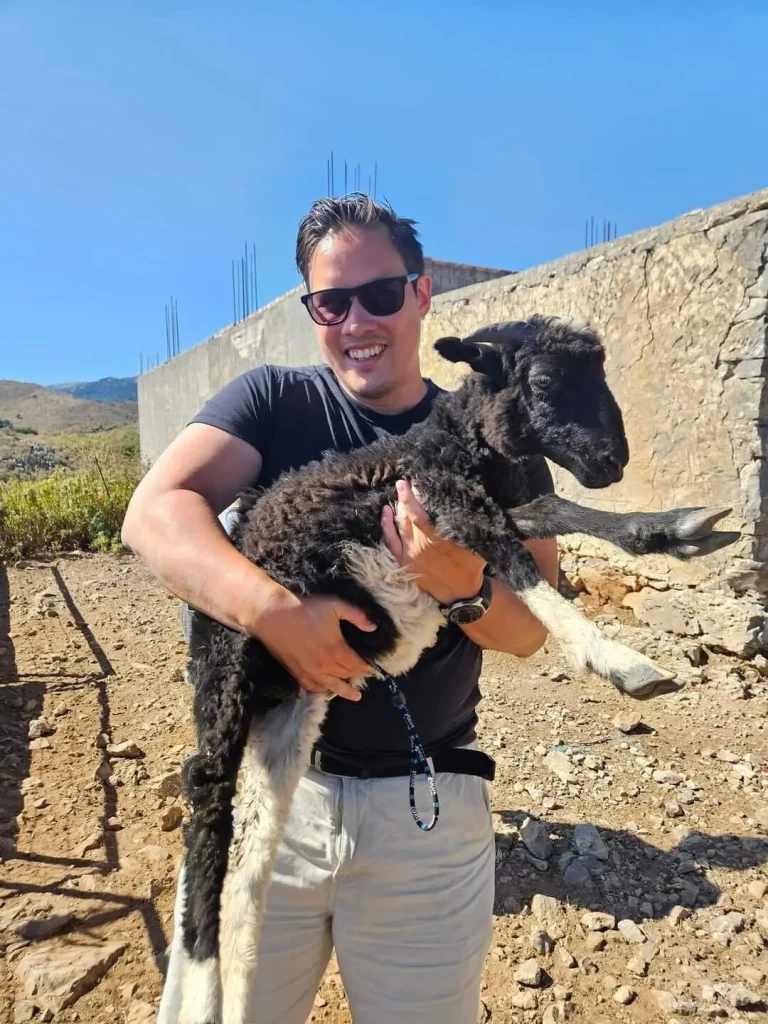 Agrotourism Crete with baby goat, authentic Cretan experiences, visit place near Georgioupoli, traditional Cretan lifestyle, and cooking experiences Crete