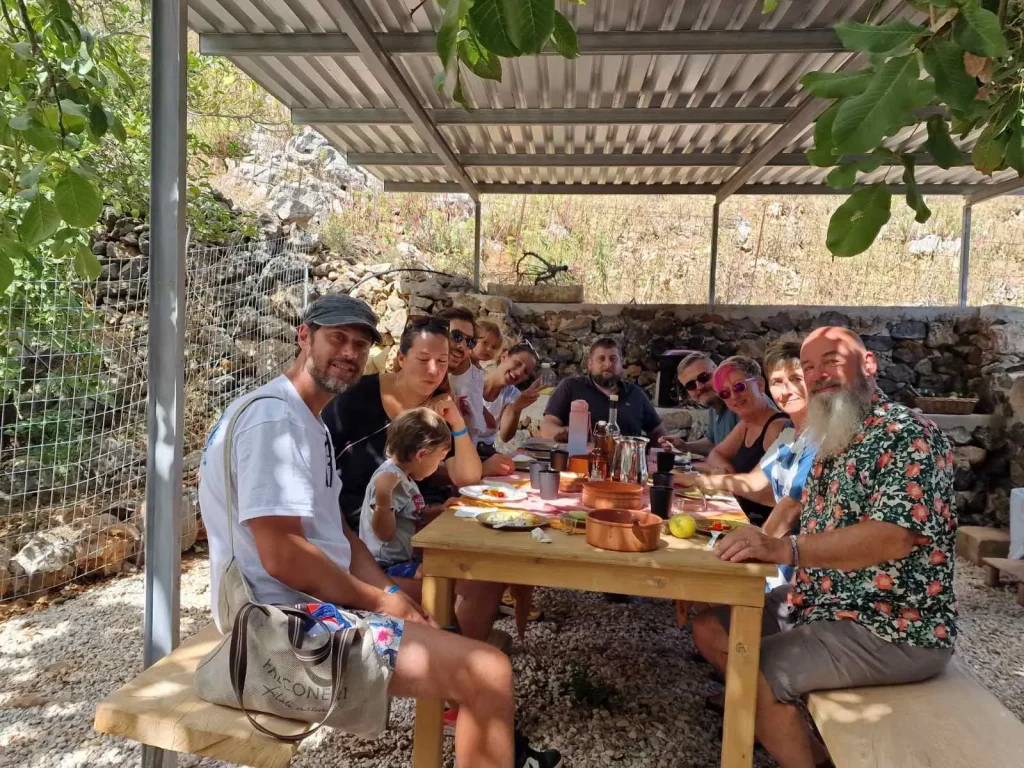 Cooking experience at Arevitis Farm.