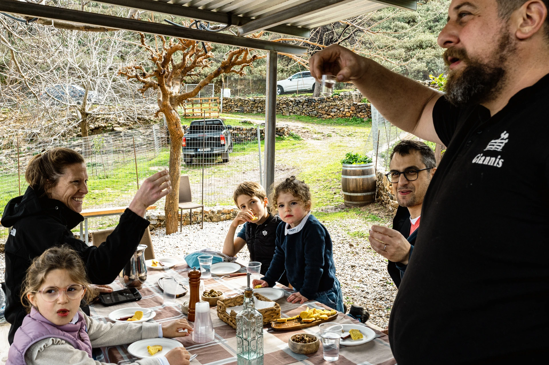 Raki and good company at arevitis farm chania crete