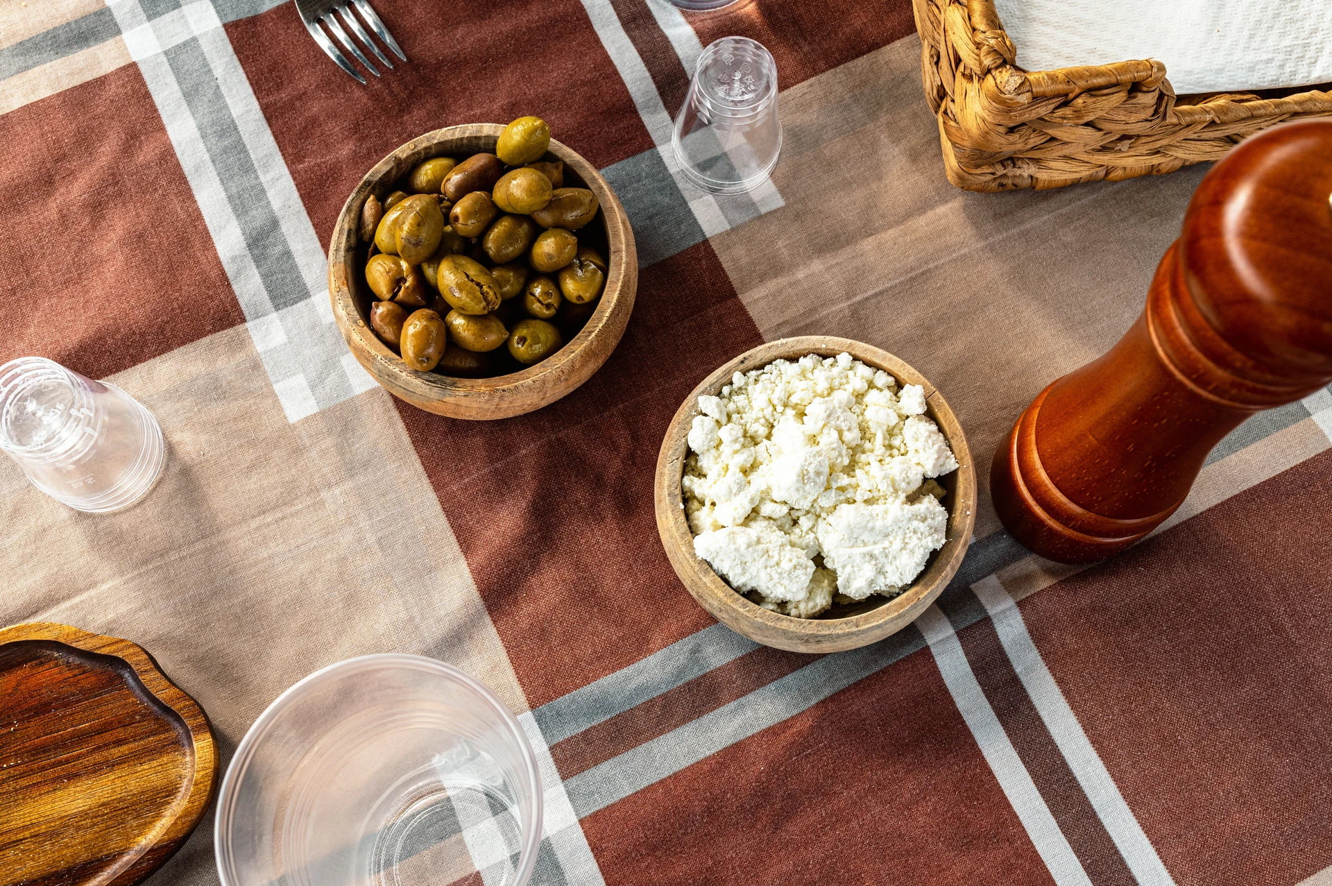 olives and myzithra cheese at farma Arevitis chania crete